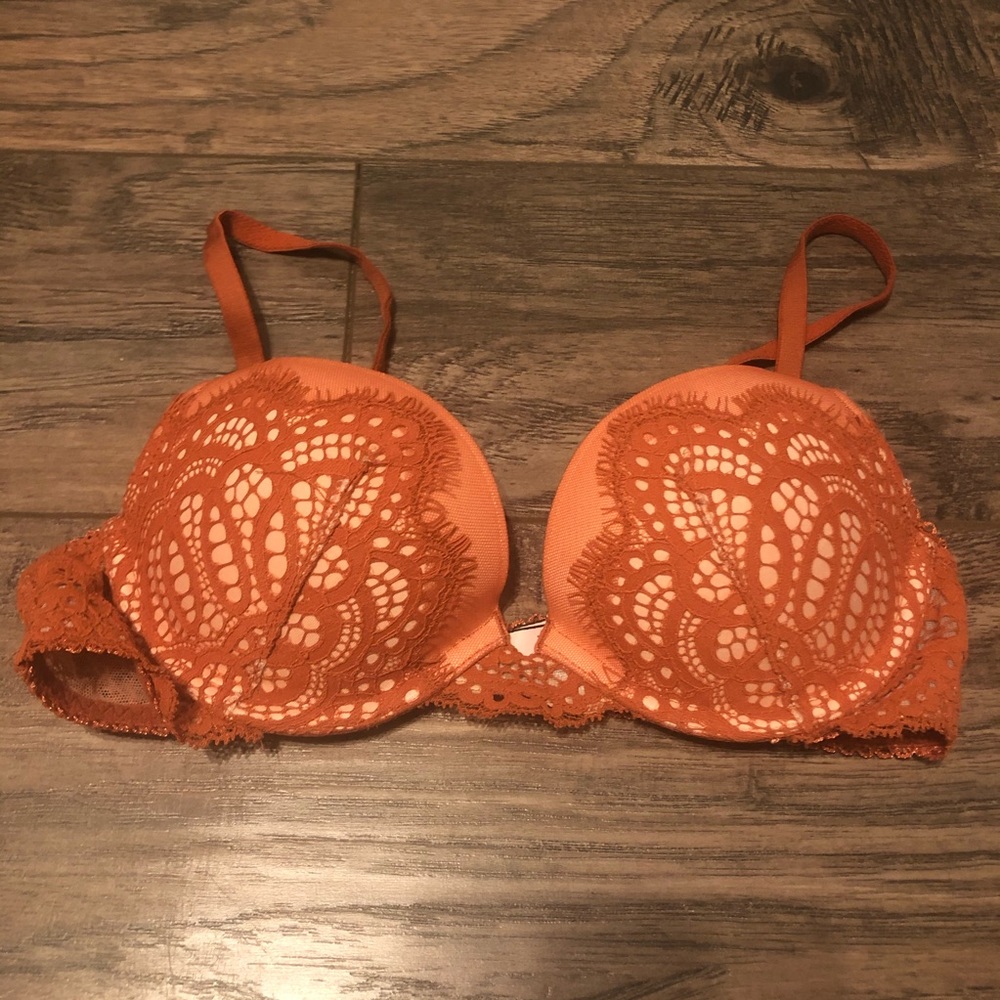 Dream angels orange lace push up bra